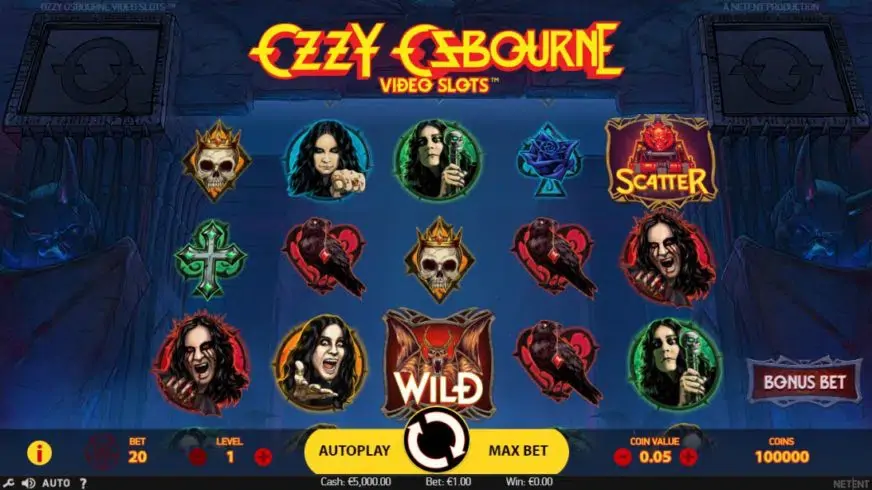Ozzy Osbourne slot screenshot 1