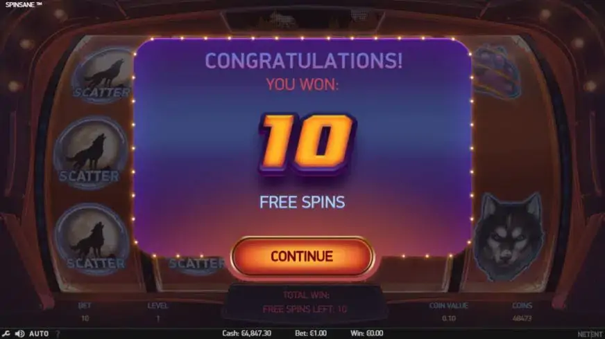 Spinsane slot screenshot 5