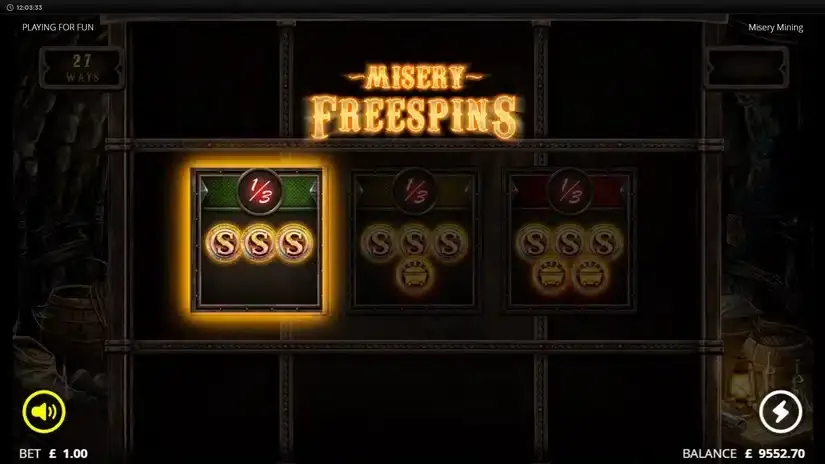 Misery Mining slot screenshot 3