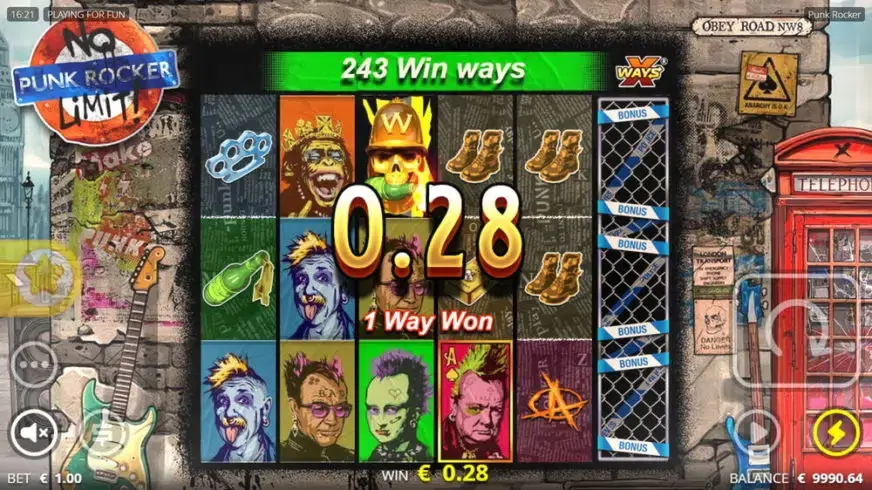 Punk Rocker slot screenshot 4