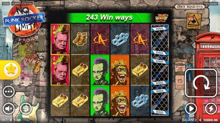 Punk Rocker slot screenshot 1