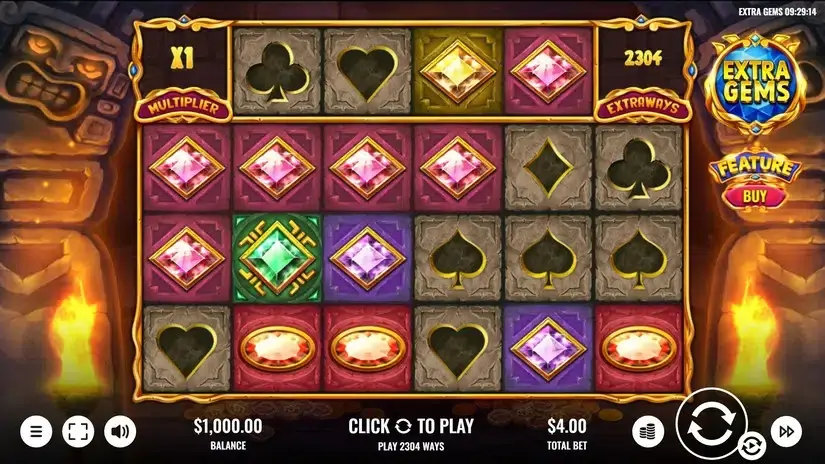 Extra Gems slot screenshot 1