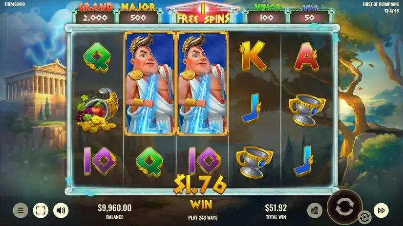 First of Olympians slot screenshot 4