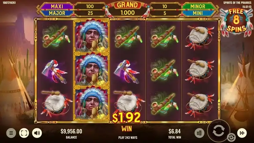 Spirits of the Prairies slot screenshot 4