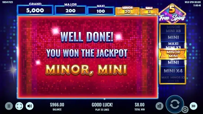 Wild Spin Deluxe slot screenshot 6