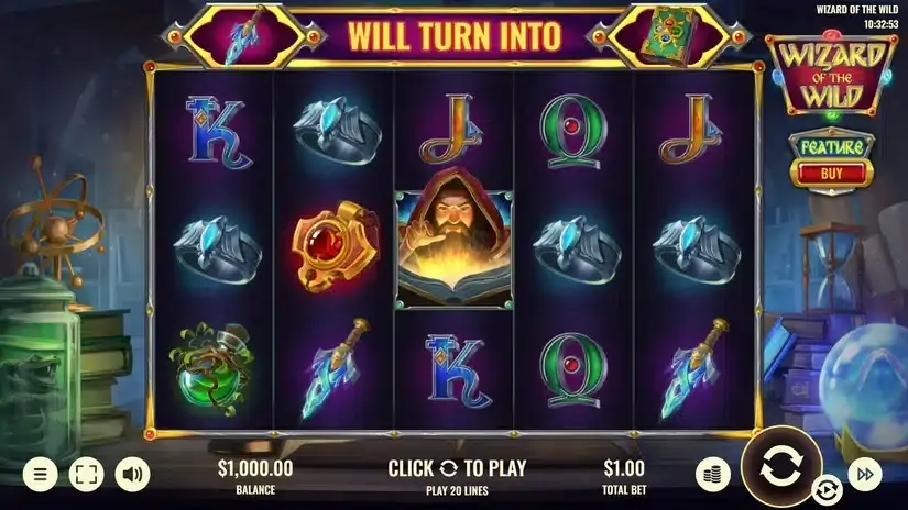 Wizard of the Wild slot screenshot 1