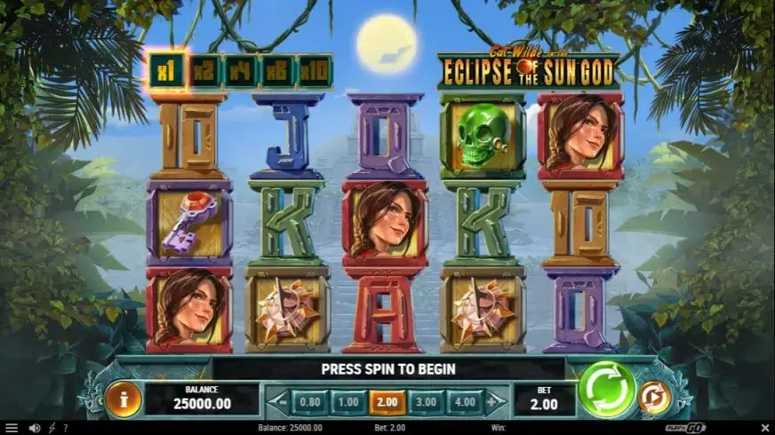 Cat Wilde in the Eclipse of the Sun God slot screenshot 1