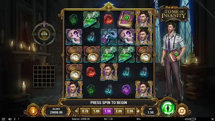 Rich Wilde and the Tome of Insanity slot screenshot 1