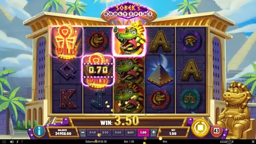 Sobek’s Godly Spins slot screenshot 4