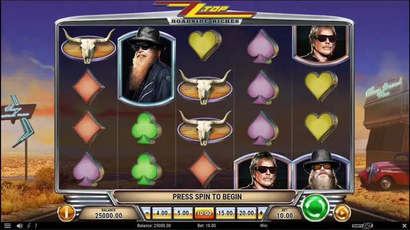 ZZ Top Roadside Riches slot screenshot 1