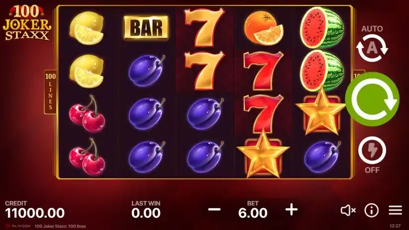 100 Joker Staxx slot screenshot 1