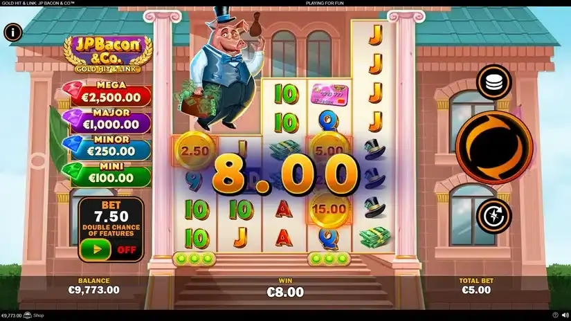 Gold Hit & Link: JP Bacon & Co slot screenshot 4