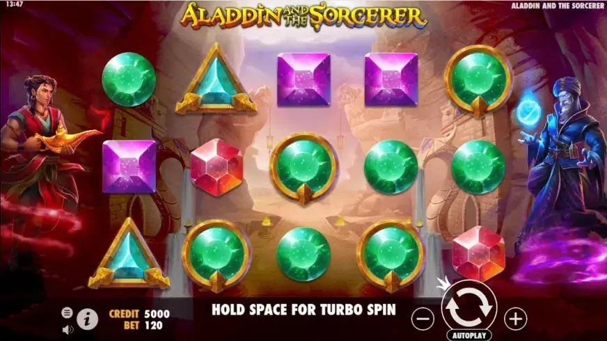Aladdin and the Sorcerer slot screenshot 1