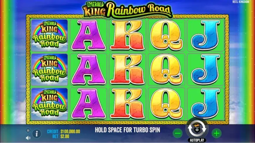 Emerald King Rainbow Road slot screenshot 1