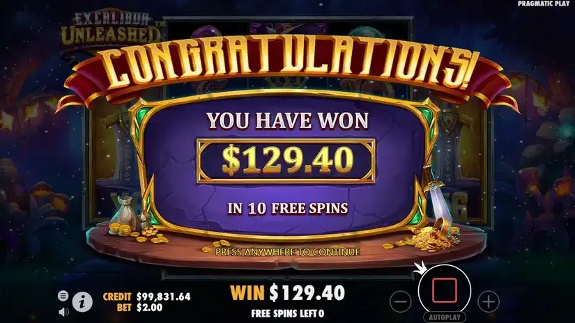 Excalibur Unleashed slot screenshot 8