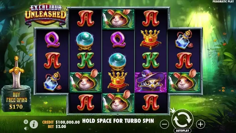 Excalibur Unleashed slot screenshot 1