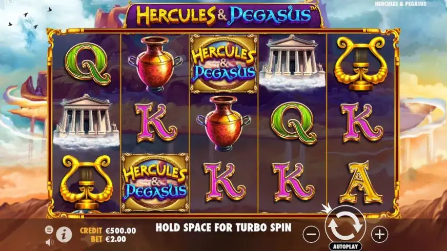 Hercules and Pegasus slot screenshot 1