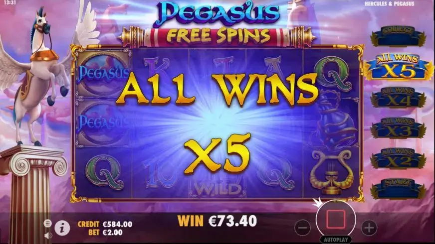 Hercules and Pegasus slot screenshot 6