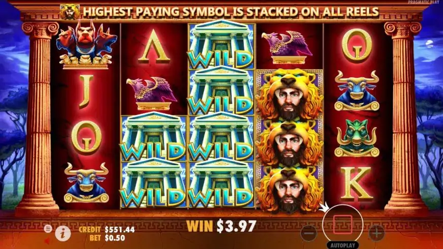 Hercules Son of Zeus slot screenshot 2