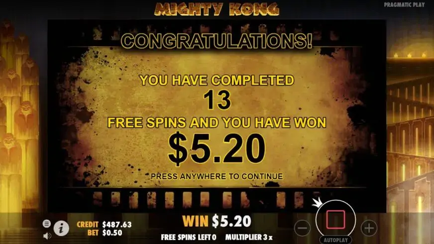 Mighty Kong slot screenshot 6
