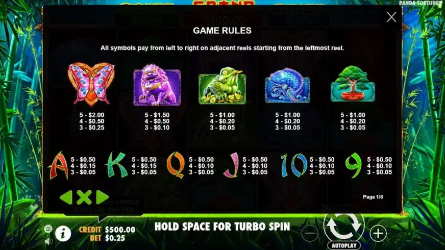 Panda’s Fortune™ slot screenshot 2