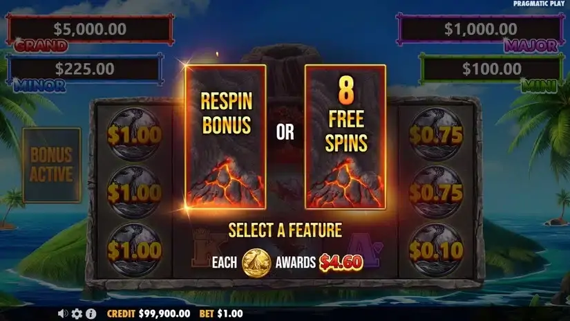 Volcano Goddess slot screenshot 3