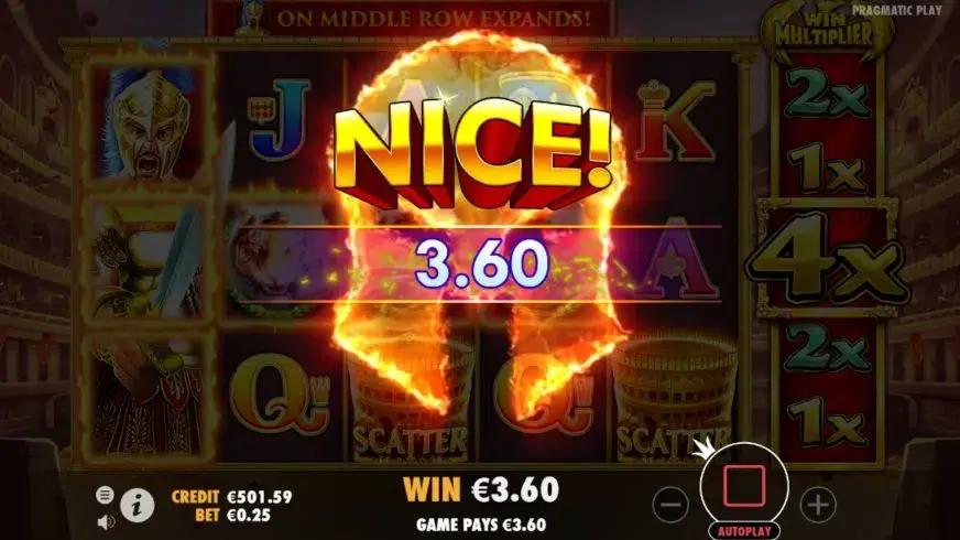 Wild Gladiators slot screenshot 4