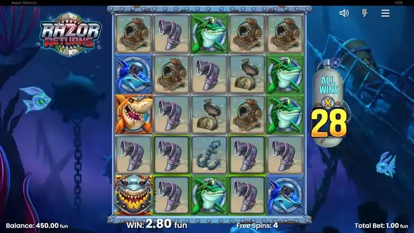 Razor Returns slot screenshot 5