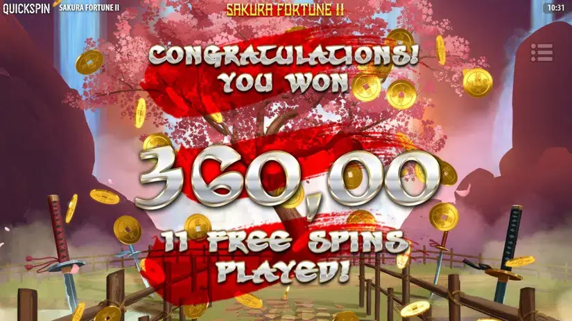 Sakura Fortune 2 slot screenshot 9