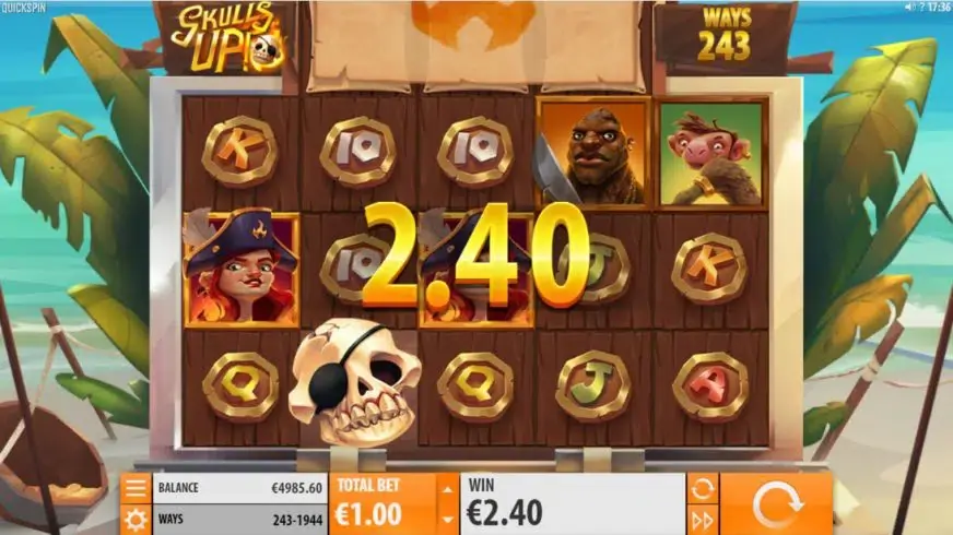 Skulls UP! slot screenshot 2