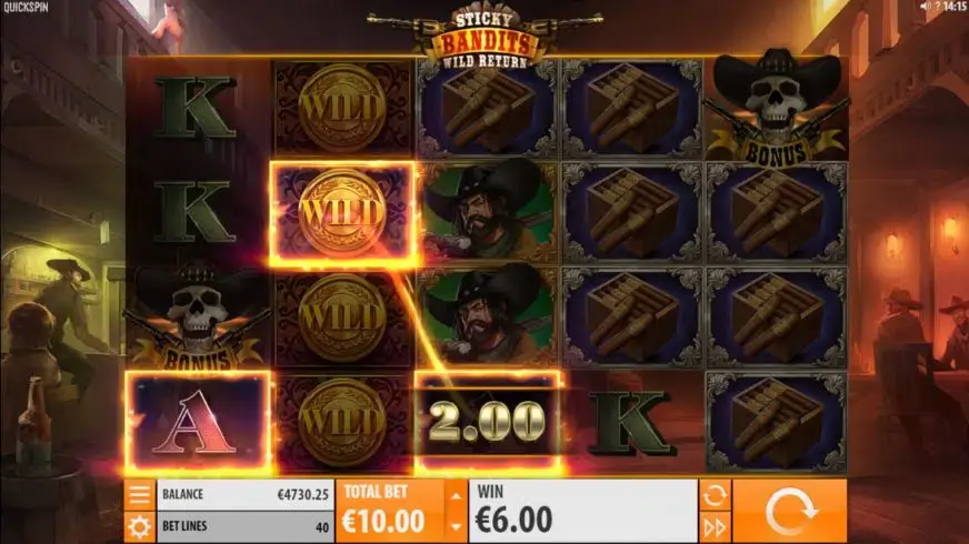 Sticky Bandits: Wild Return slot screenshot 2