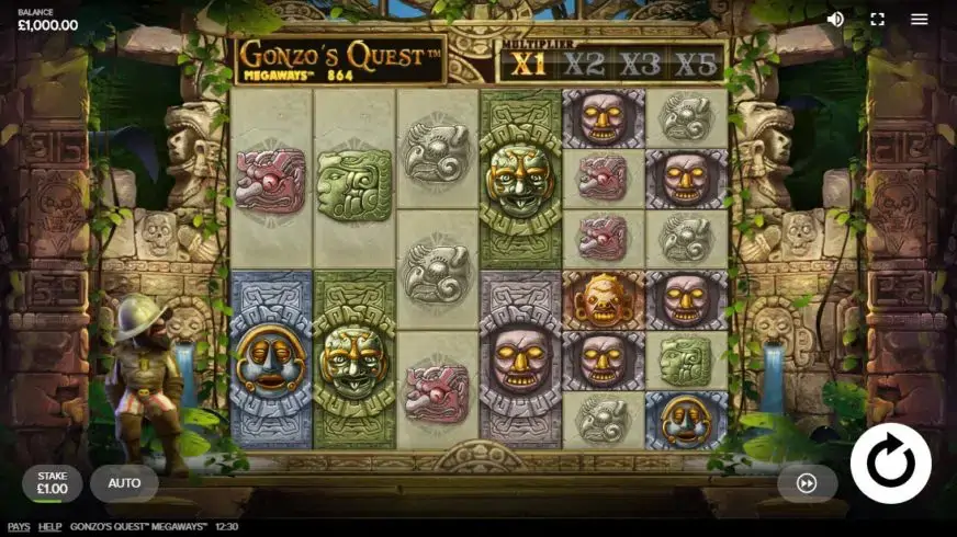 Gonzo’s Quest Megaways slot screenshot 1