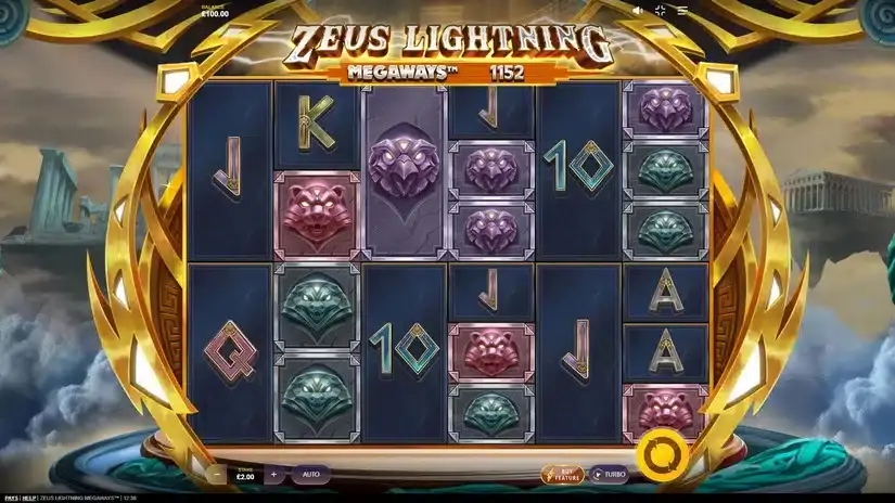 Zeus Lightning Megaways slot screenshot 1