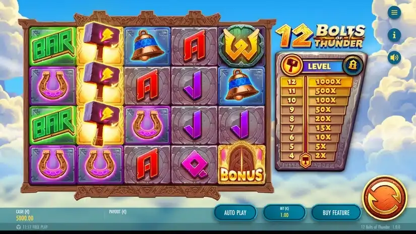 12 Bolts of Thunder slot screenshot 1