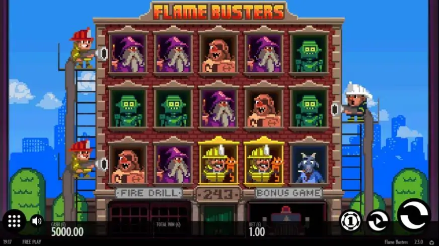Flame Busters slot screenshot 1