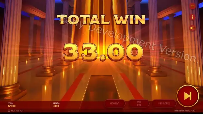 Midas Golden Touch 3 slot screenshot 4