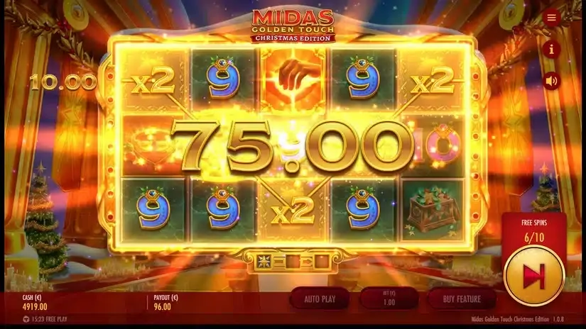Midas Golden Touch Christmas Edition slot screenshot 5