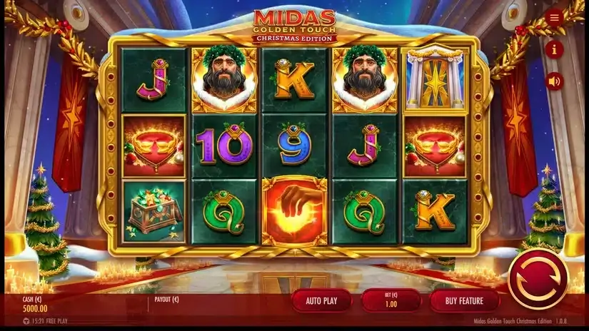 Midas Golden Touch Christmas Edition slot screenshot 1