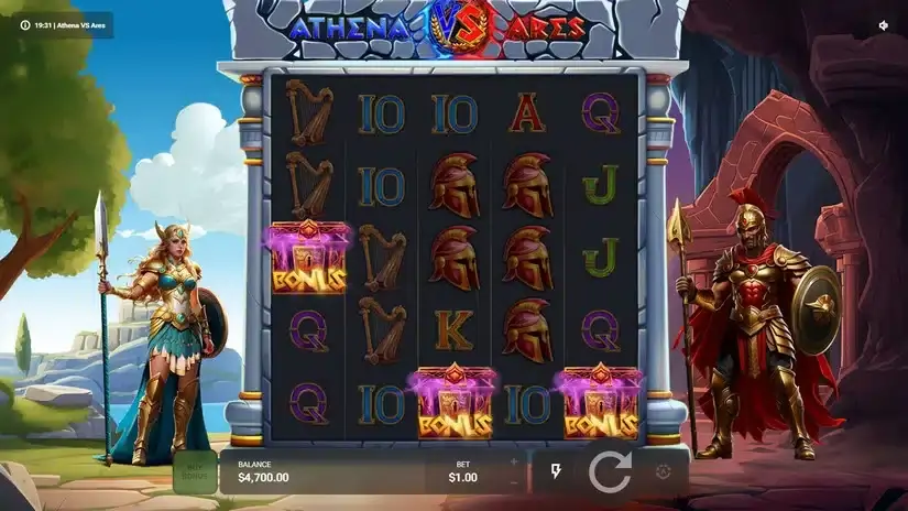 Athena VS Ares slot screenshot 2