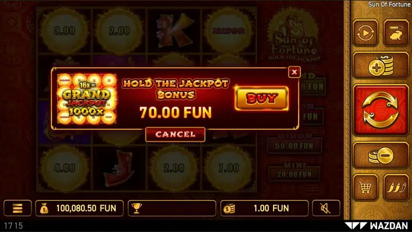 Sun of Fortune slot screenshot 5