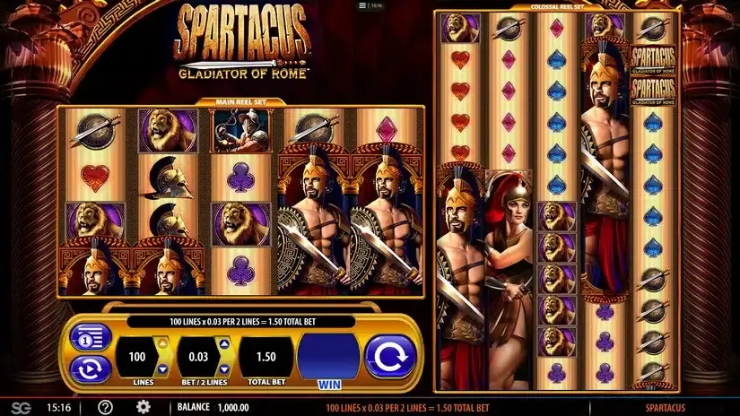 Spartacus Gladiator of Rome slot screenshot 1