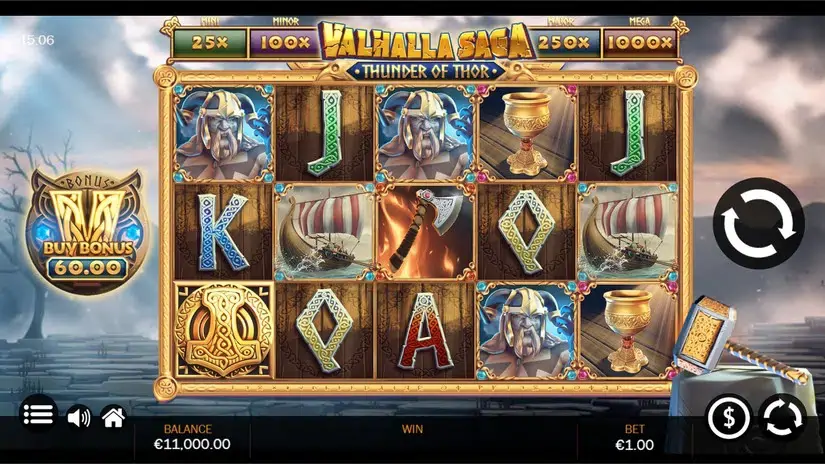 Valhalla Saga Thunder of Thor slot screenshot 1